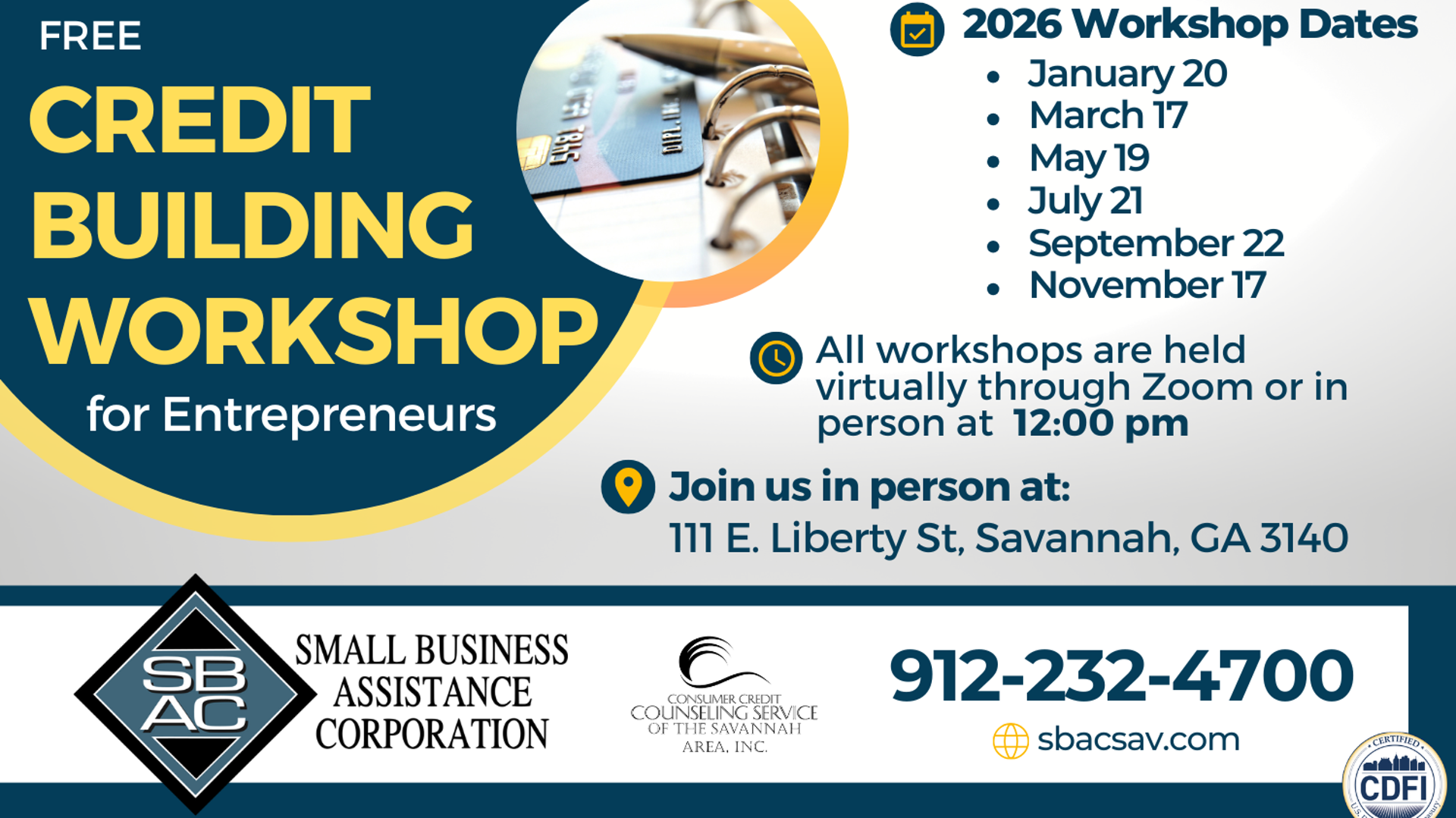 January Credit Builder Workshop for Entrepreneurs